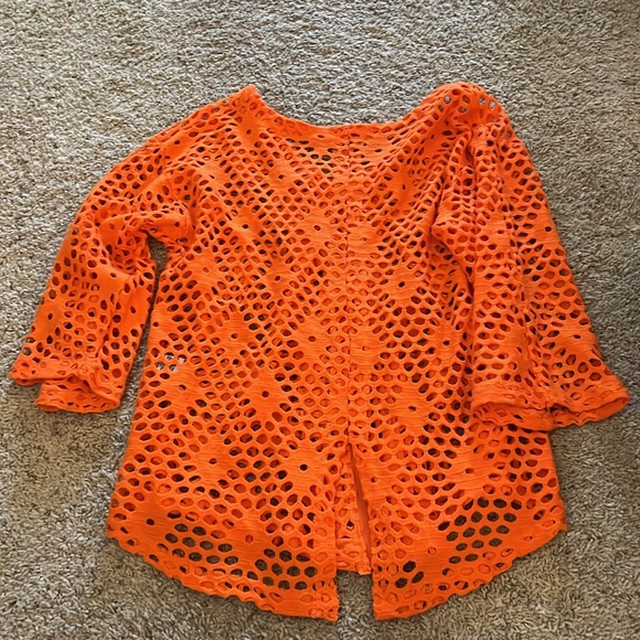 Thrifted Orange Jacket with Zipper - Picture 5 of 5